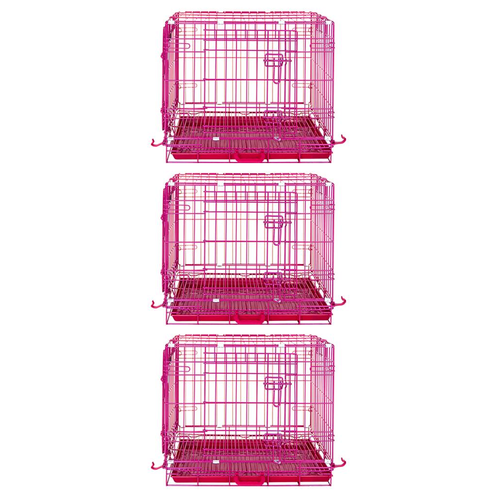 24-42" Collapsible Pink Dog Crate RED24-42