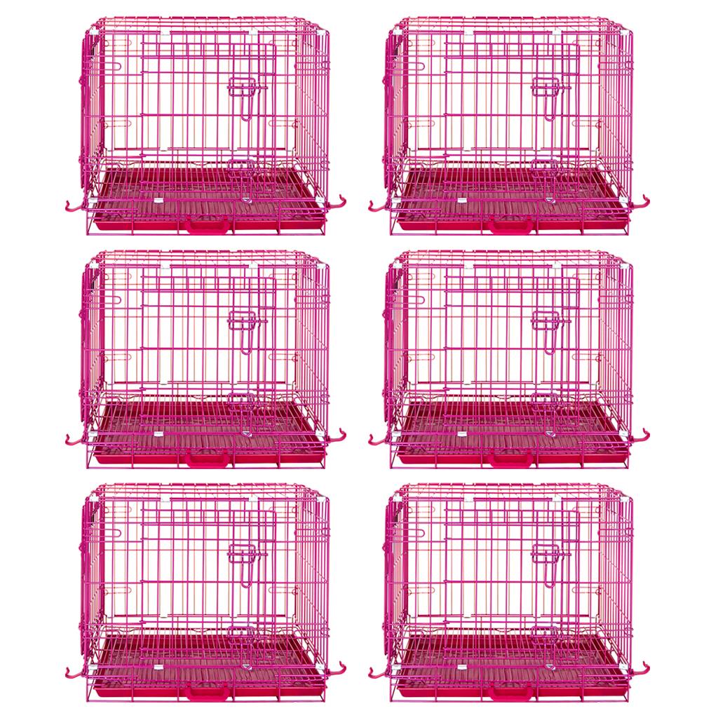 24-42" Collapsible Pink Dog Crate RED24-42