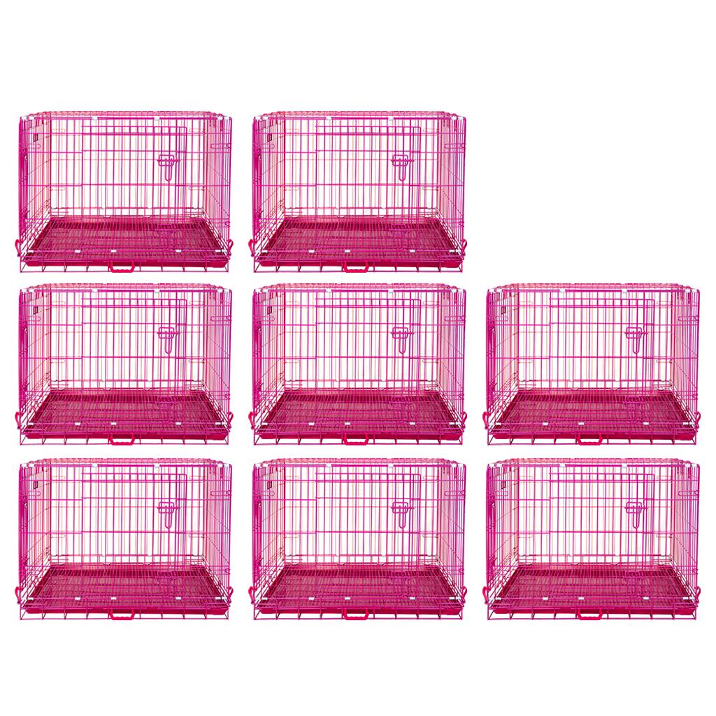 24-42" Collapsible Pink Dog Crate RED24-42