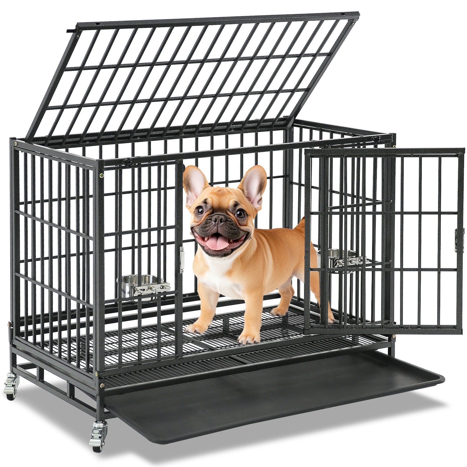 37" Stackable Heavy Duty Dog Crate 371D03