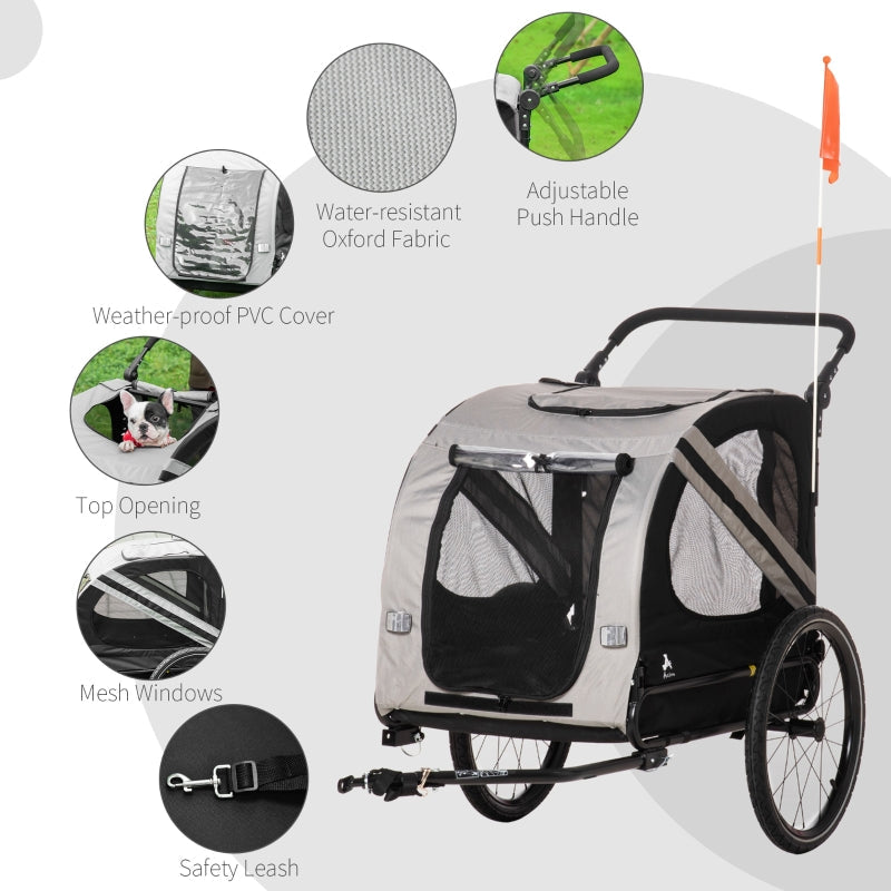 2-In-1 Pet Bike Trailer Stroller