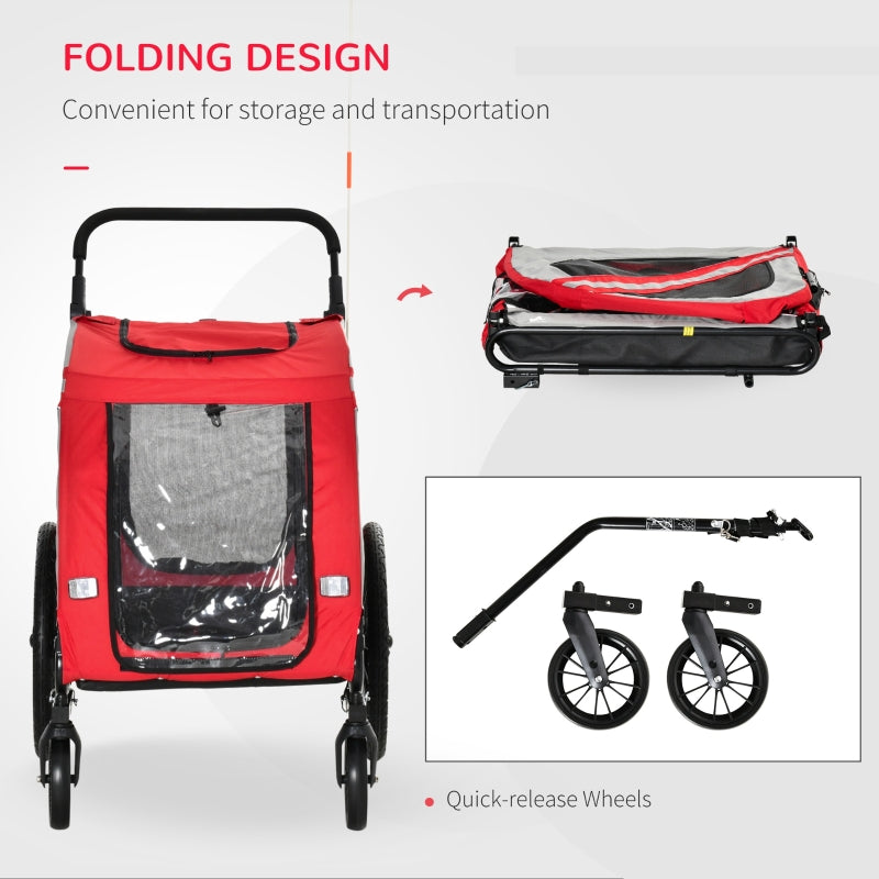 2-In-1 Pet Bike Trailer Stroller