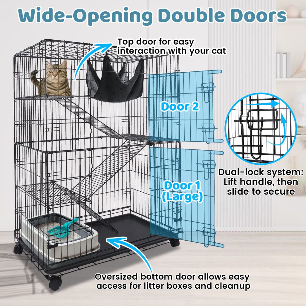 50 Inch 4-Tier Cat Cage C01